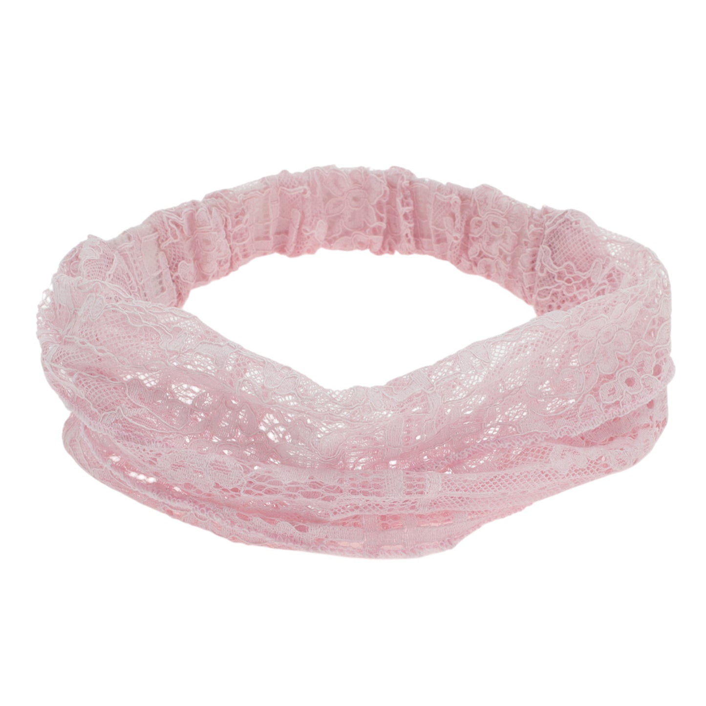 Diadema ancha de encaje transpirable para mujer, color rosa, 1 unidad