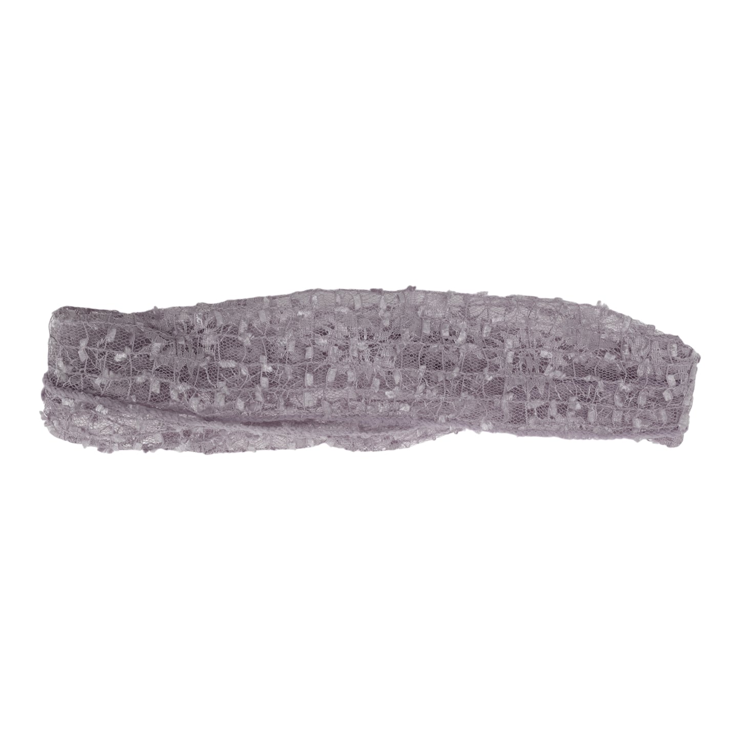 Lace Wide Webbing Headband for Women Light Gray Purple 1 Pc