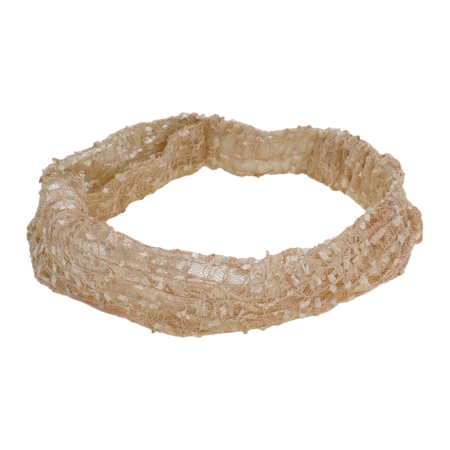 Diadema ancha de encaje para mujer, color amarillo, 1 unidad