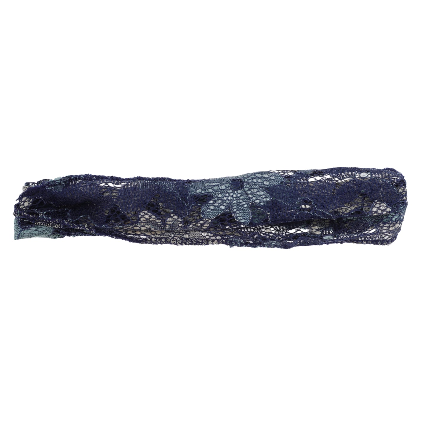 Flower Lace Wide Headband for Women Navy Blue 1 Pc