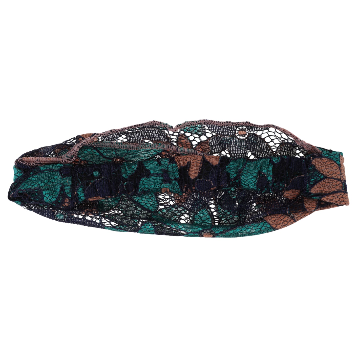 Diadema ancha de encaje con flores de ocho hojas para mujer, color azul y rosa, 1 unidad