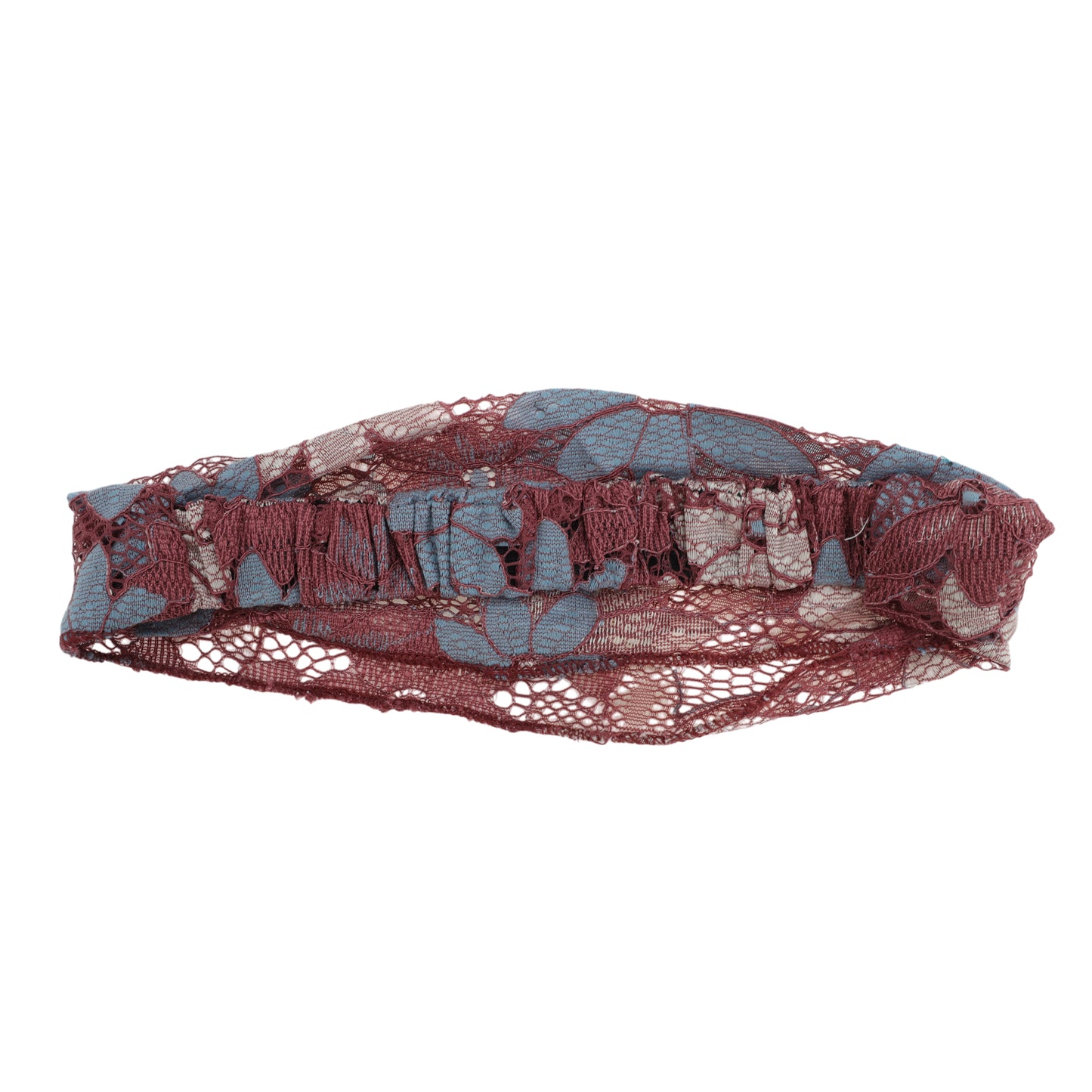 Diadema ancha de encaje con flores de ocho hojas para mujer, color morado y rosa, 1 unidad