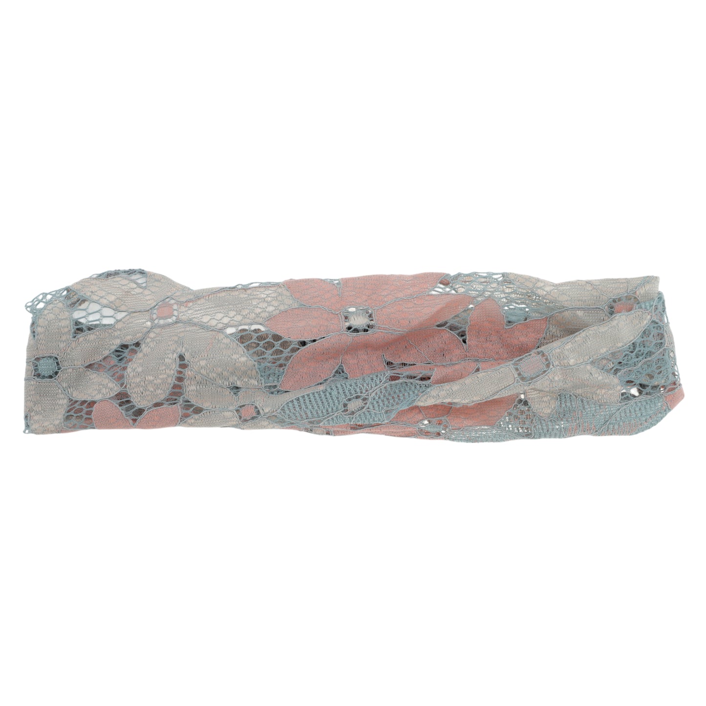 Eight-leaf Flower Lace Wide Headband for Women Beige 1 Pc