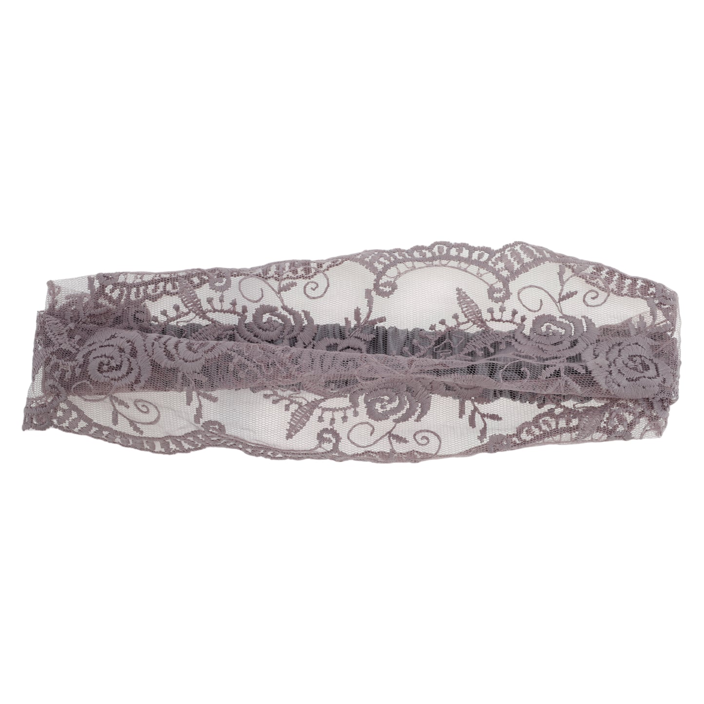 Diadema vintage de encaje rosa para mujer, color morado y gris, 1 unidad