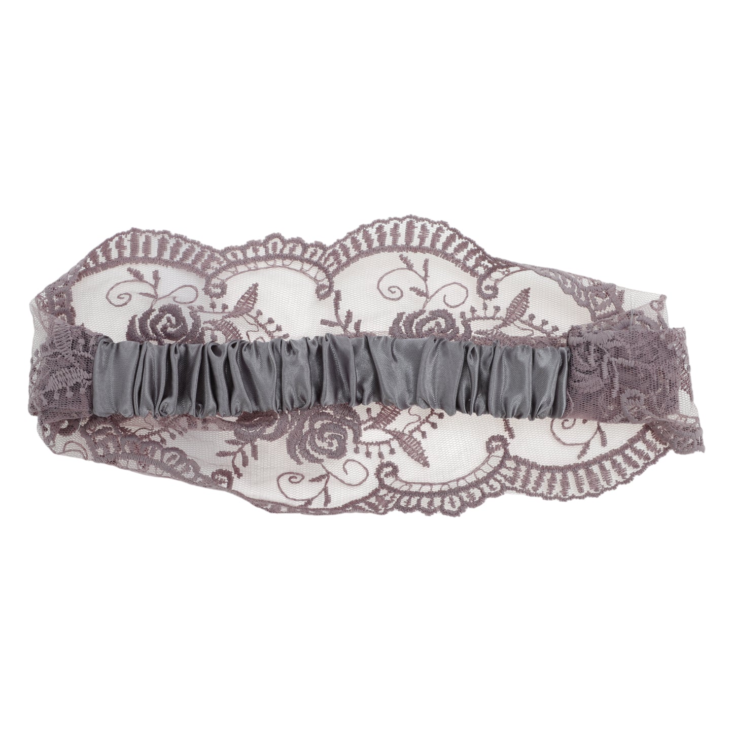 Diadema vintage de encaje rosa para mujer, color morado y gris, 1 unidad