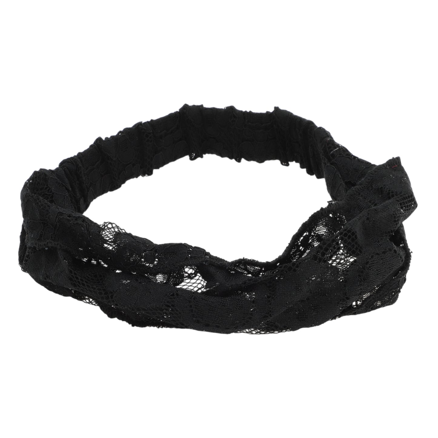 Diadema ancha de encaje ligero con diseño de girasol para mujer, color negro, 1 unidad