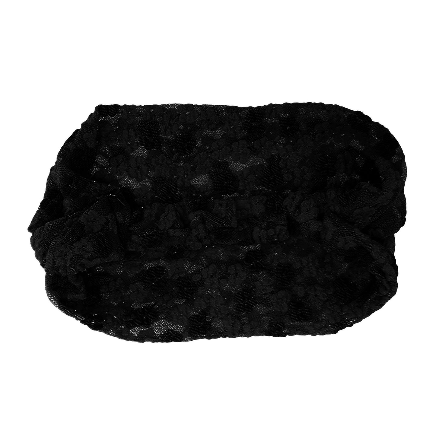 Diadema ancha de flores de doble cara para mujer, color negro, 1 unidad