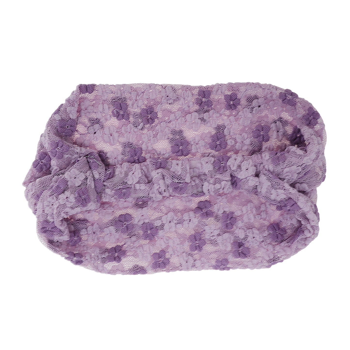 Diadema ancha de flores de doble cara para mujer, color morado, 1 unidad