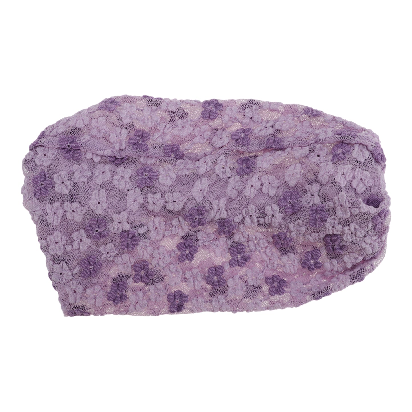 Diadema ancha de flores de doble cara para mujer, color morado, 1 unidad