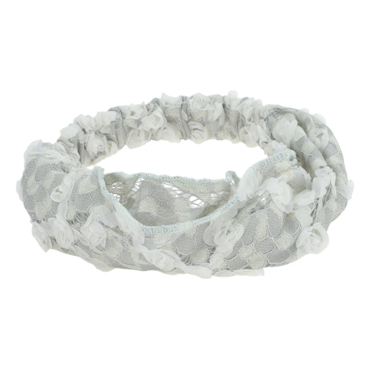 Diadema floral hueca para mujer, color verde claro, 1 unidad