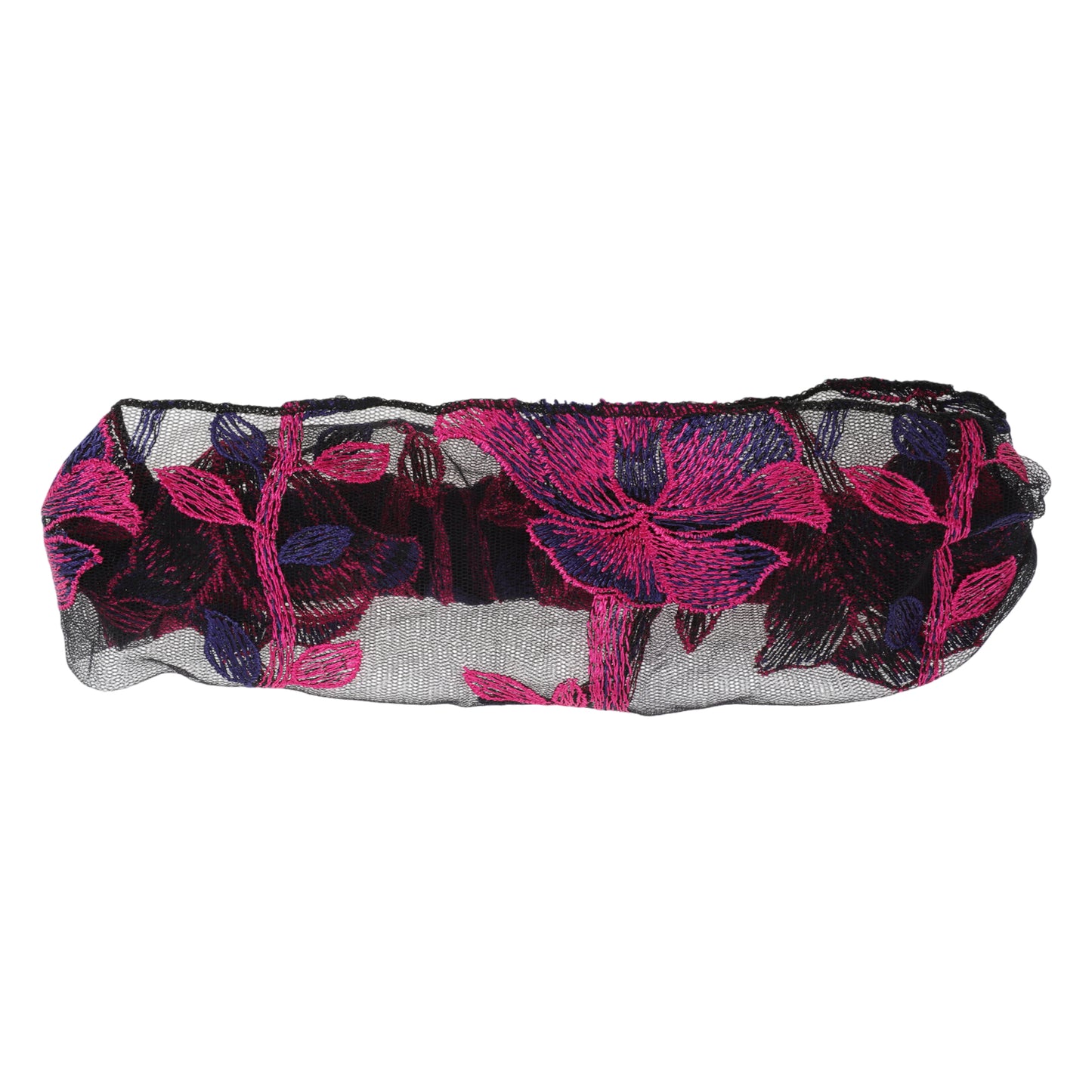Flowers Lace Wide Headband for Women Retro Headband Rose Red 1 Pc
