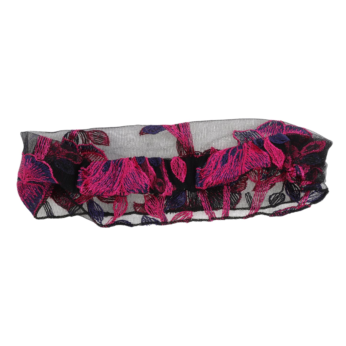 Flowers Lace Wide Headband for Women Retro Headband Rose Red 1 Pc