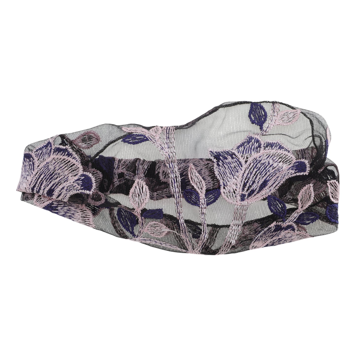 Flowers Lace Wide Headband for Women Retro Headband Purple 1 Pc