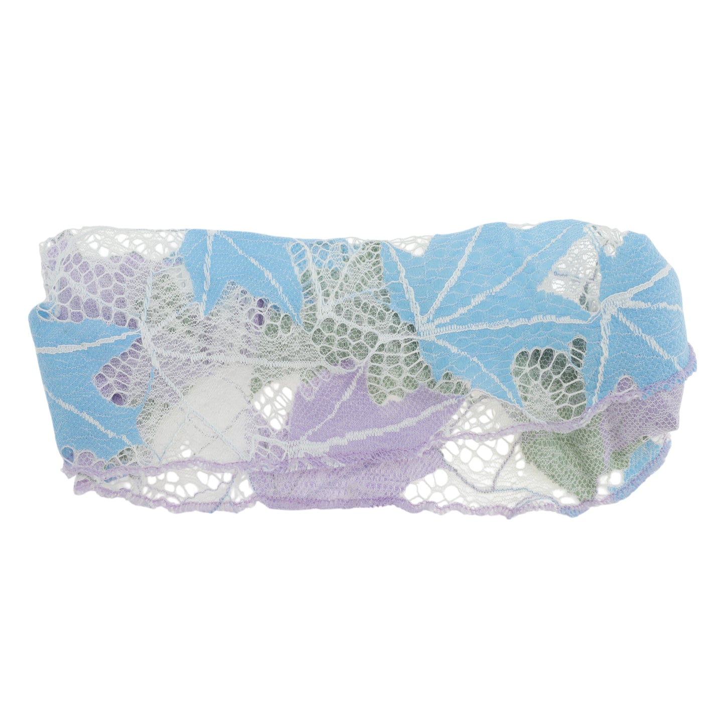 Maple Leaf Lace Wide Headband for Women Sky Blue Purple 1 Pc