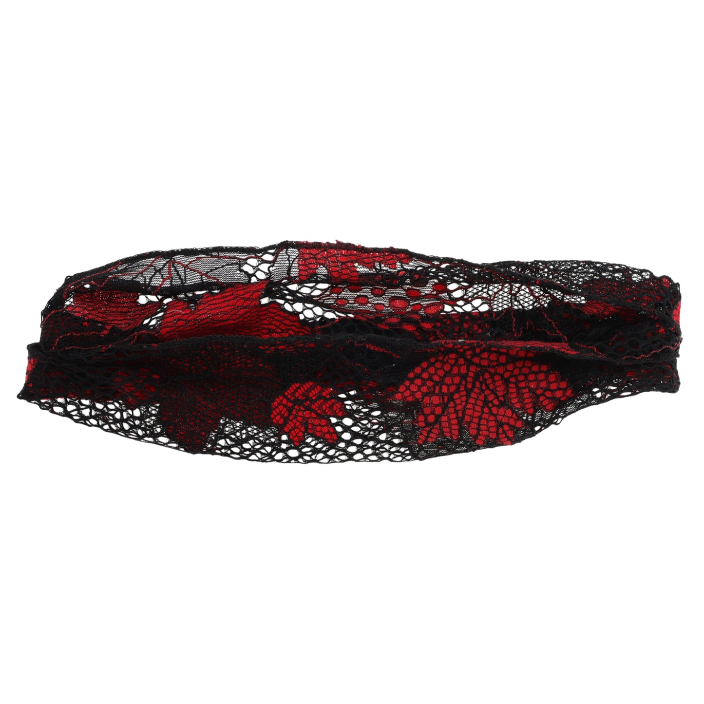 Breathable Maple Leaf Lace Headband for Women Black 1 Pc