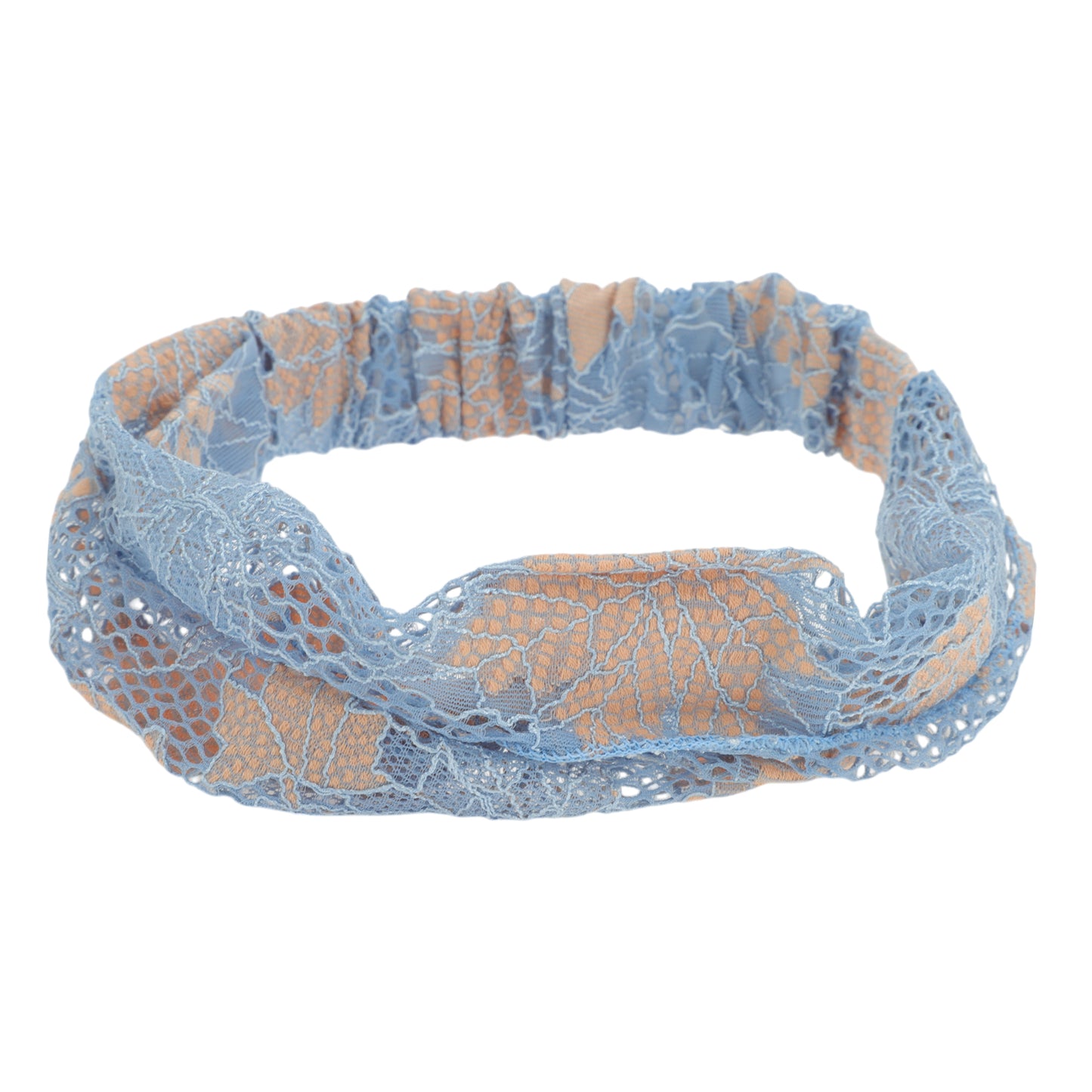 Breathable Maple Leaf Lace Headband for Women Sky Blue 1 Pc