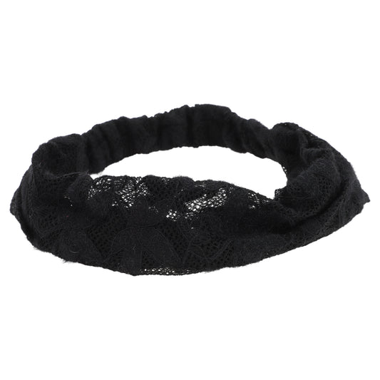 Maple Leaf Lace Headband for Women Black 1 Pc
