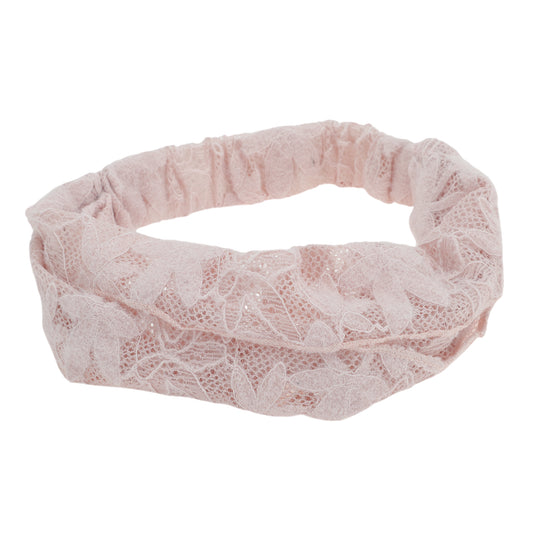 Maple Leaf Lace Headband for Women Pink 1 Pc