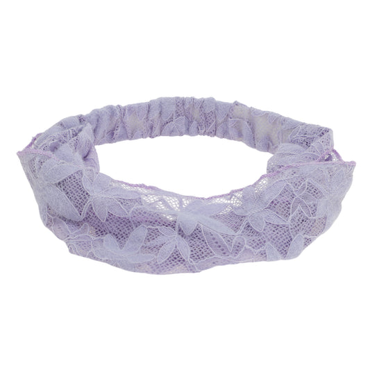 Maple Leaf Lace Headband for Women Light Purple 1 Pc