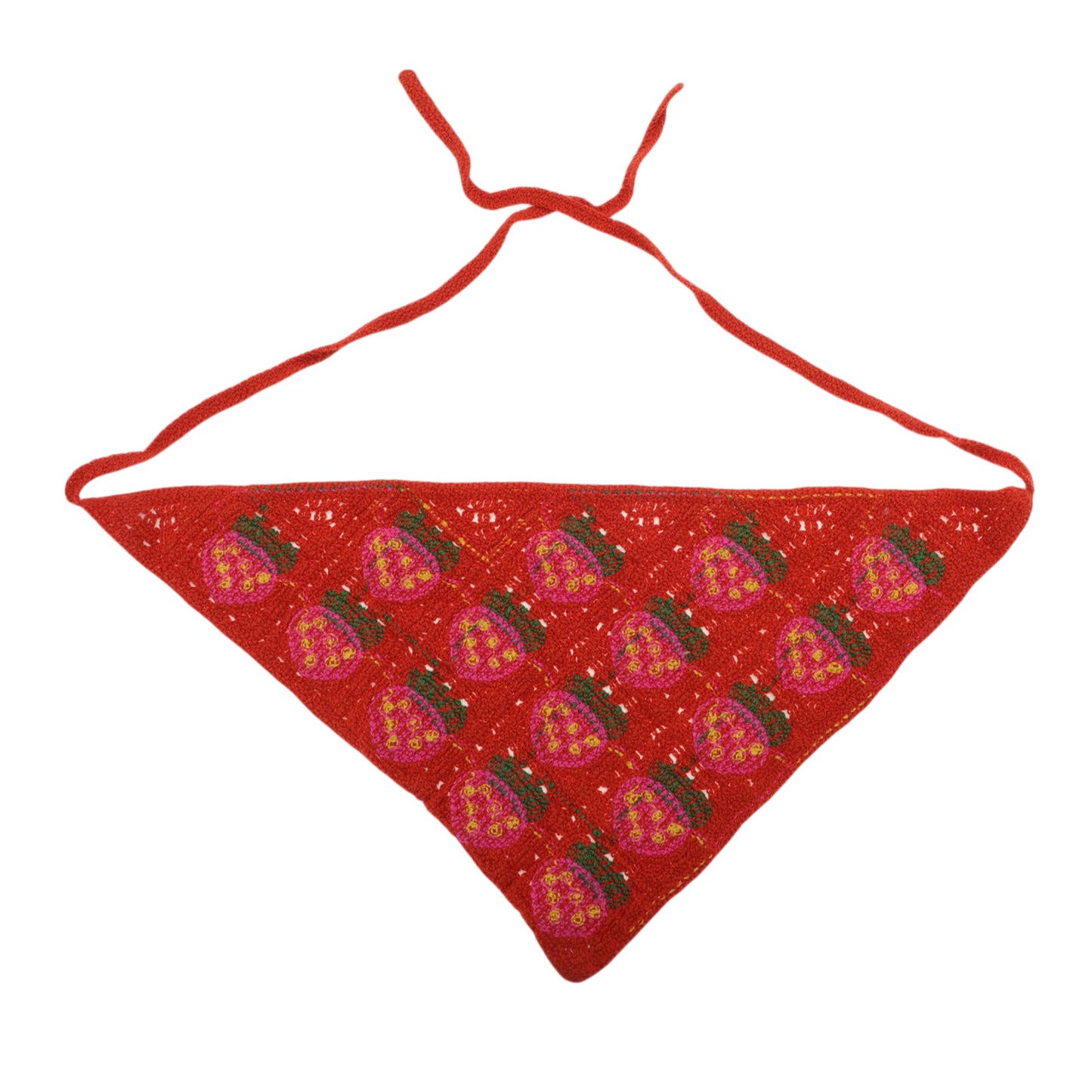 Bandana triangular de punto para mujer, color rojo y rosa, 2 unidades