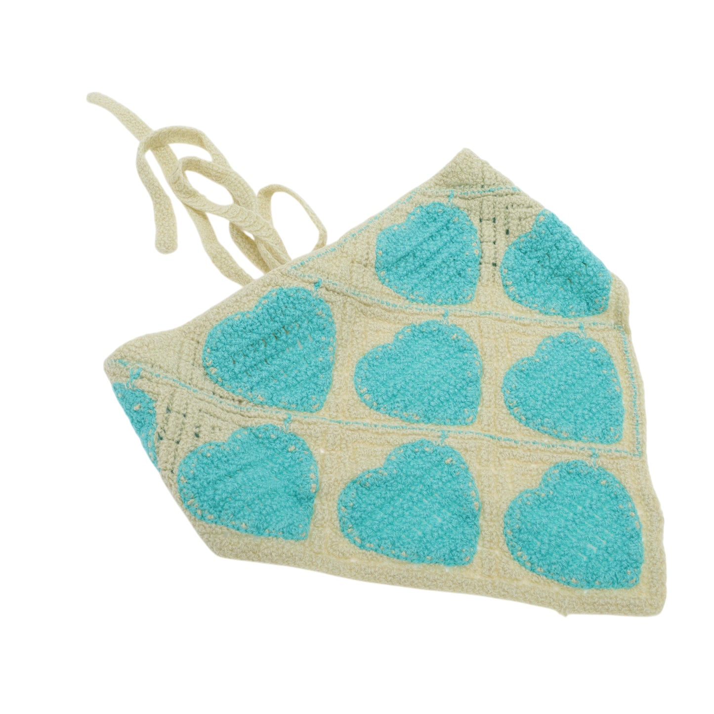 Knitted Lightweight Triangle Bandana for Women Pink Light Green 2 Pcs