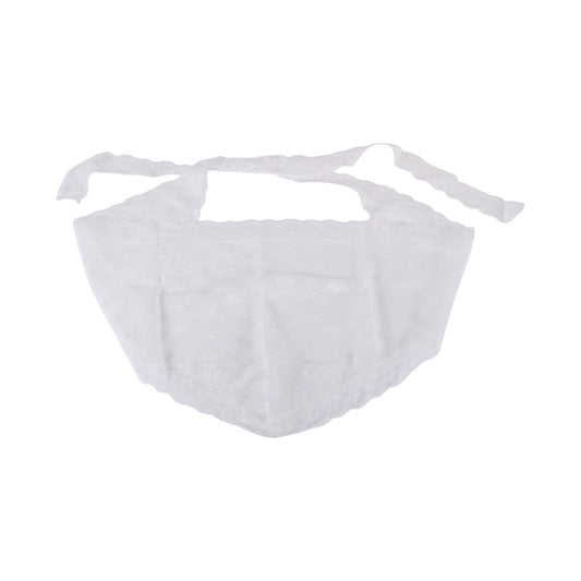 Little Flower French Lace Triangle Bandana for Women White 1 Pc