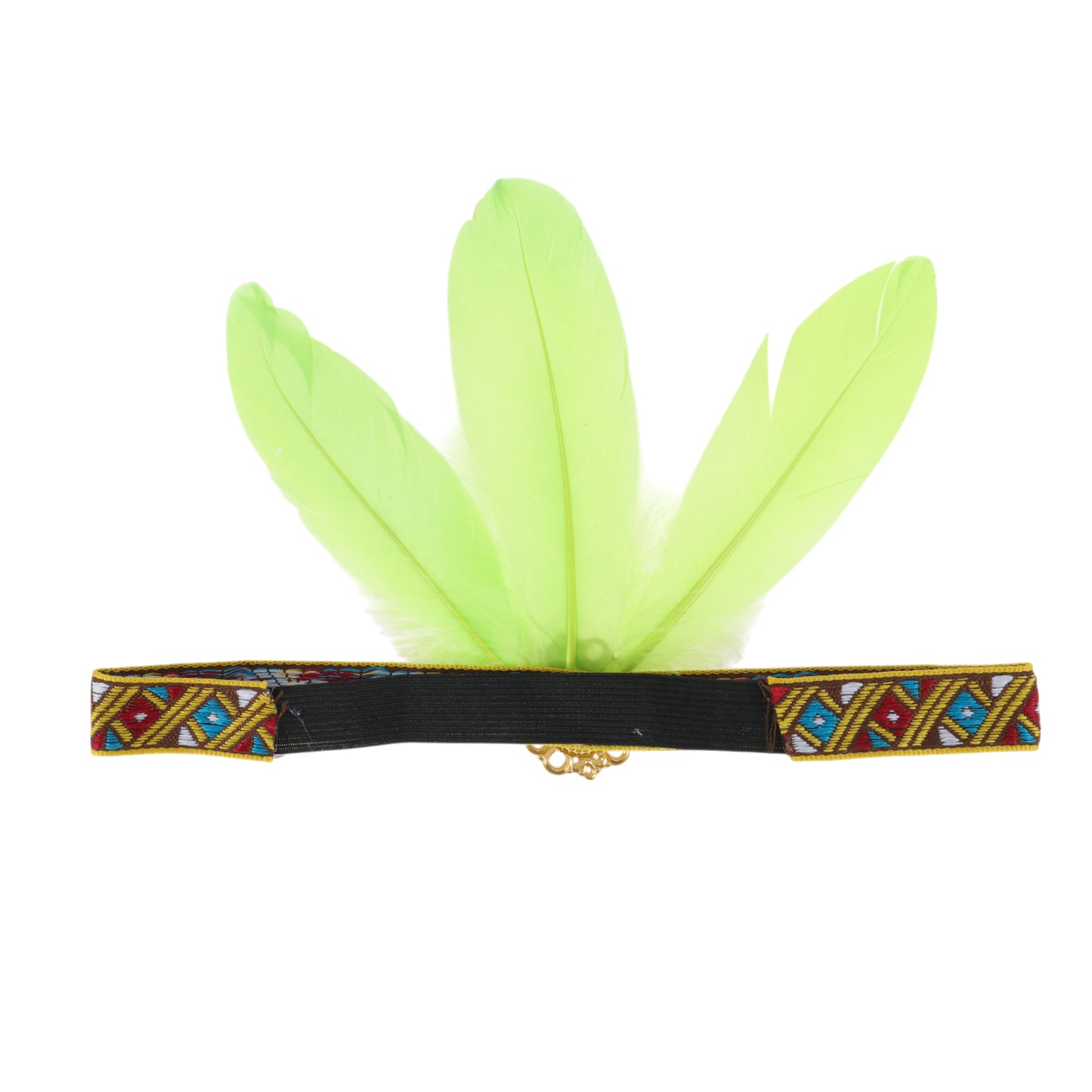 Feather Elastic Band Headband for Women Light Green 1 Pc
