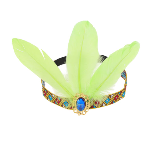 Feather Elastic Band Headband for Women Light Green 1 Pc