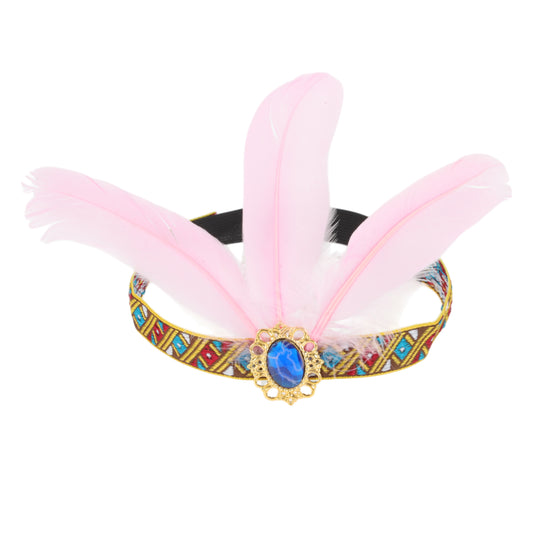 Feather Elastic Band Headband for Women Pink 1 Pc