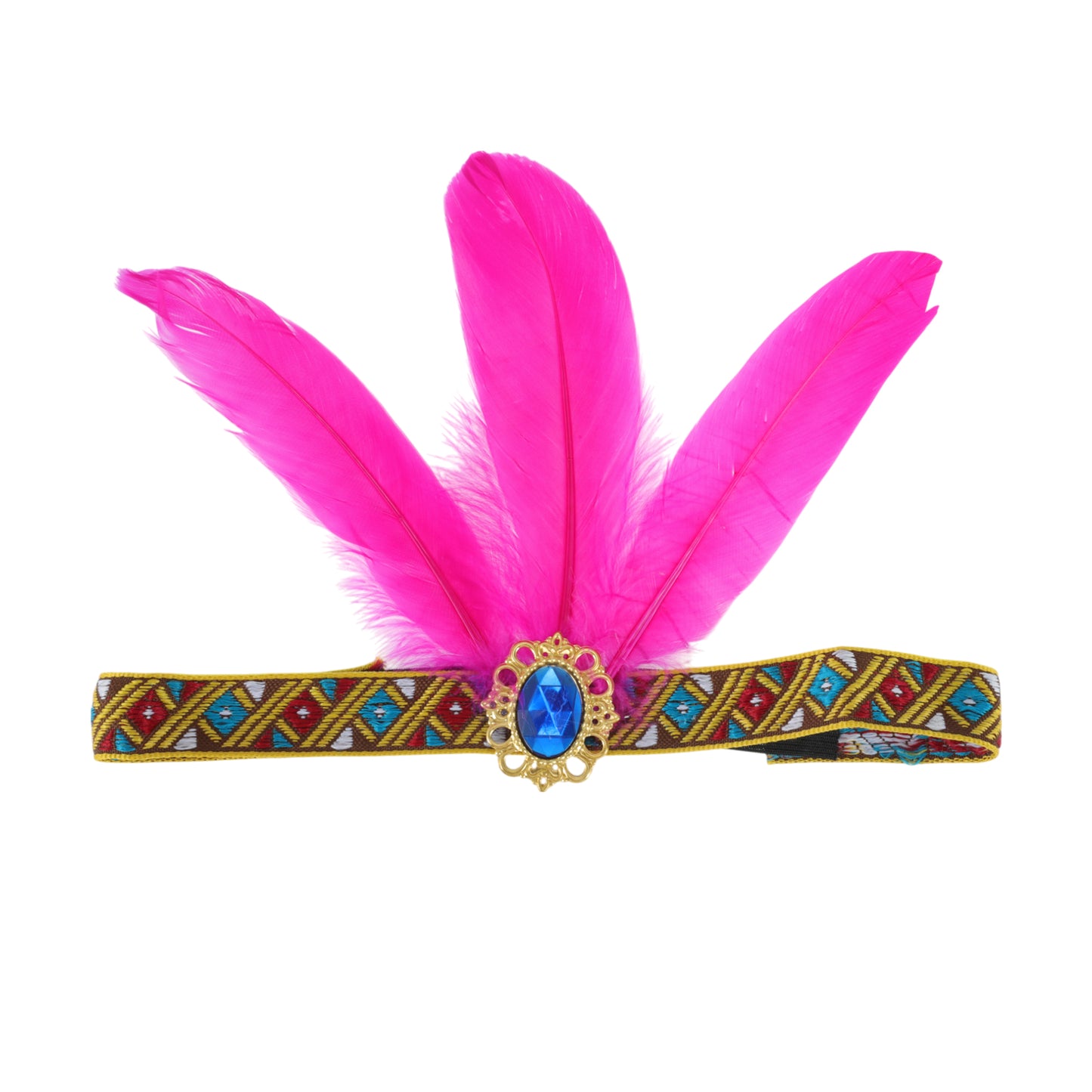 Feather Elastic Band Headband for Women Rose Purple 1 Pc
