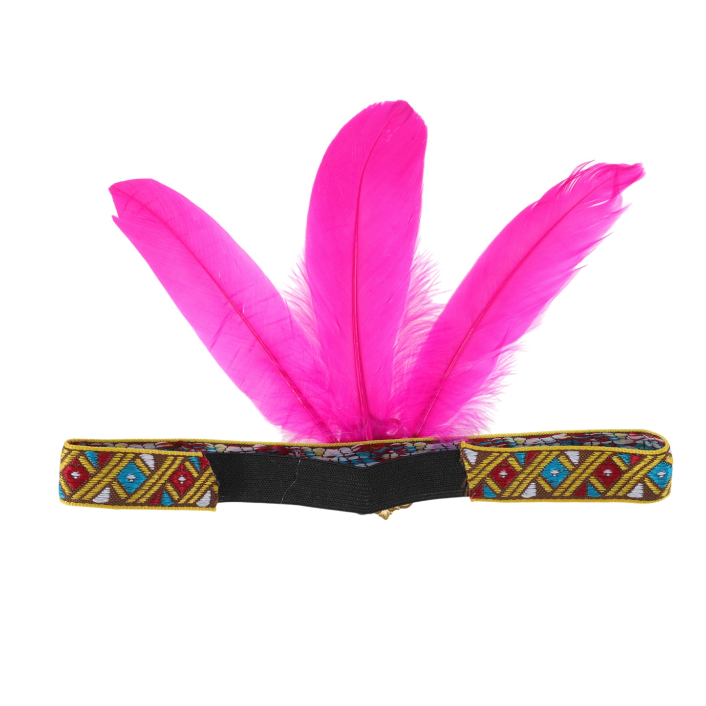 Feather Elastic Band Headband for Women Rose Purple 1 Pc