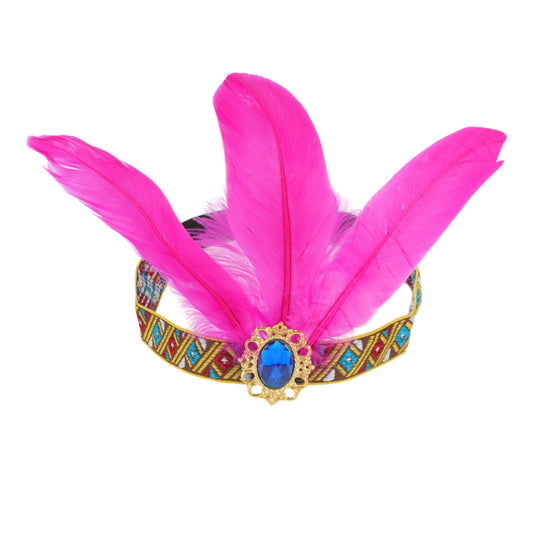 Feather Elastic Band Headband for Women Rose Purple 1 Pc