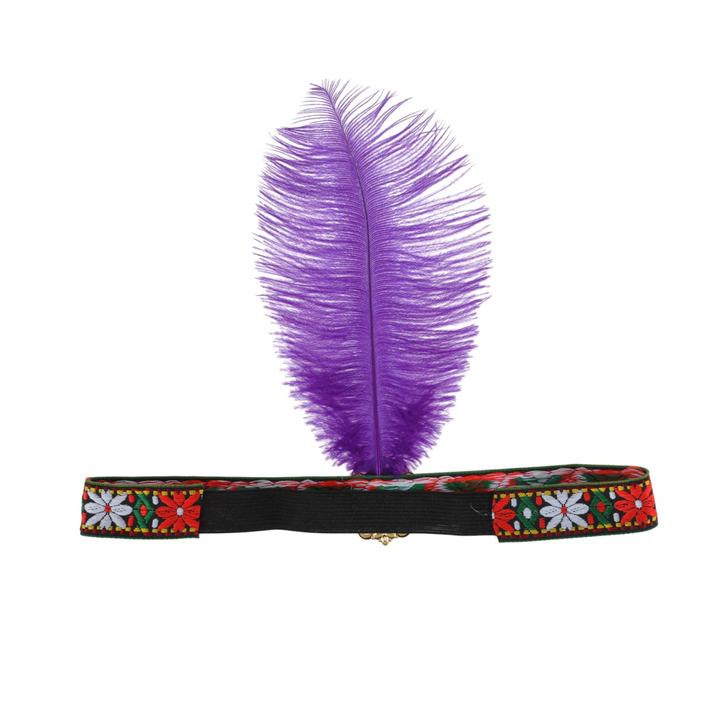 Tribal Style Feather Headband for Women Dark Purple 1 Pc
