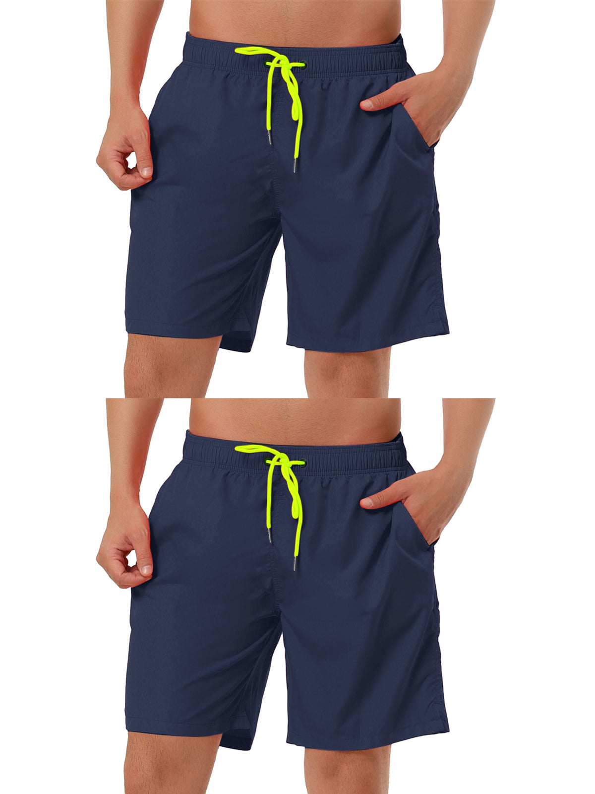 [PACK SALES] Men's 2 Pieces Elastic Waistband Mesh Lining Surfing Swimwear Board Shorts