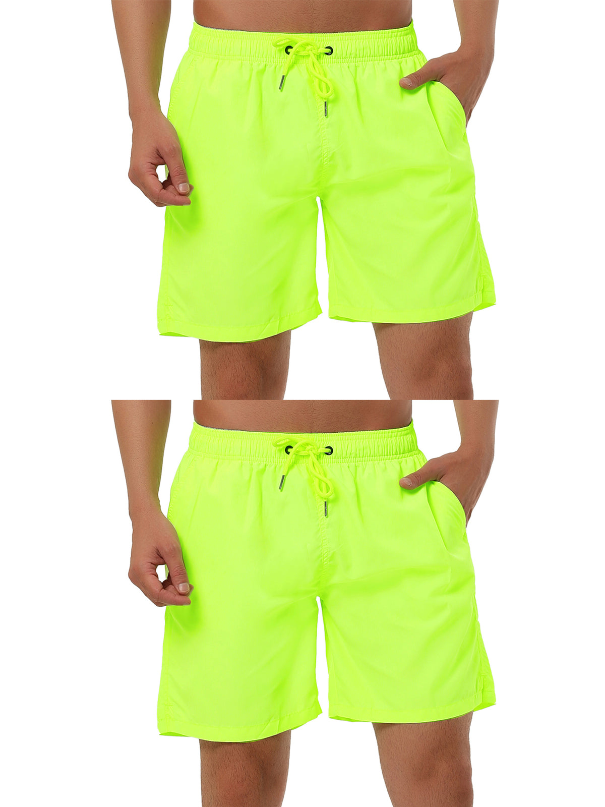 [PACK SALES] Men's 2 Pieces Elastic Waistband Mesh Lining Surfing Swimwear Board Shorts