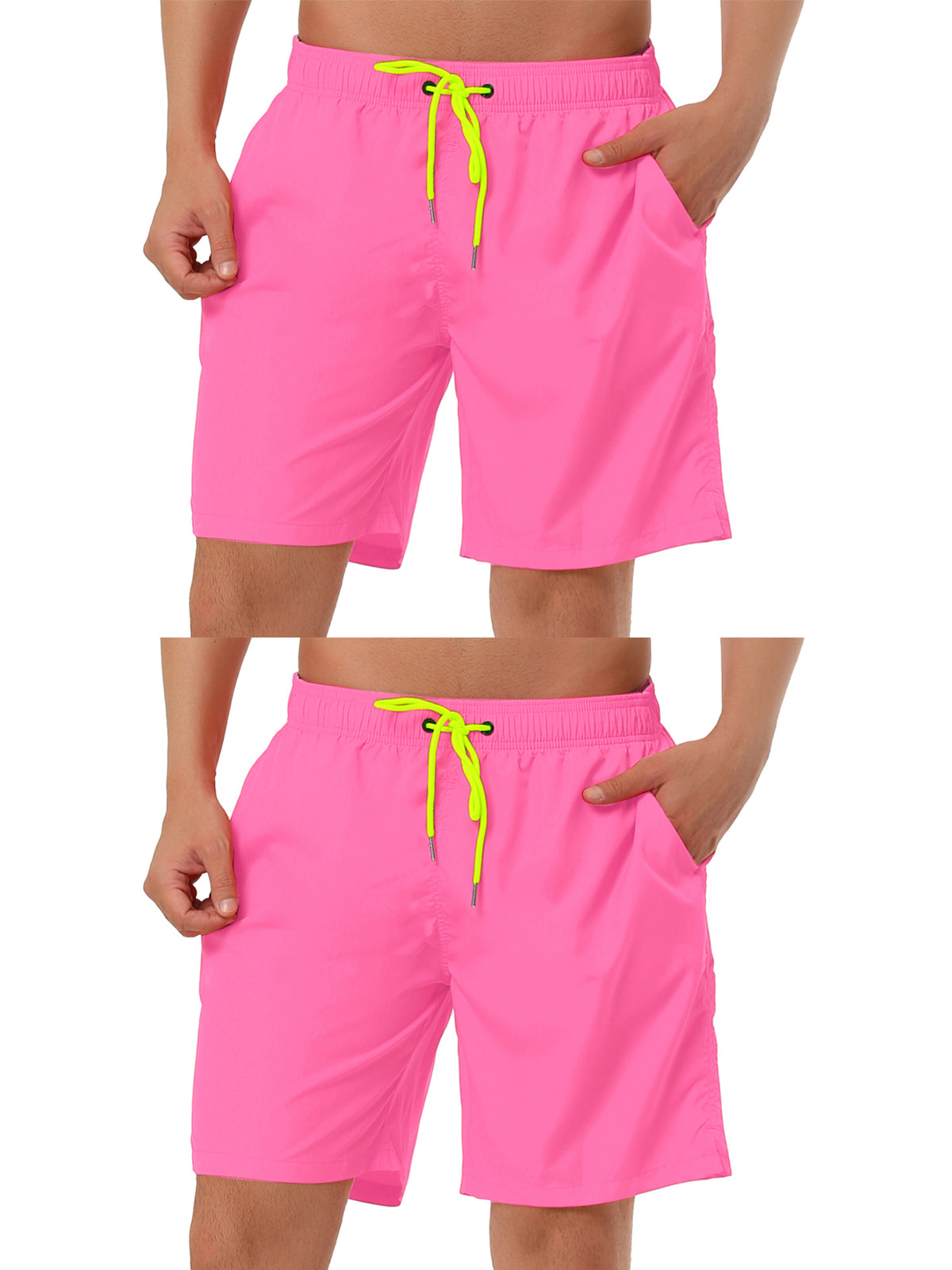 [PACK SALES] Men's 2 Pieces Elastic Waistband Mesh Lining Surfing Swimwear Board Shorts