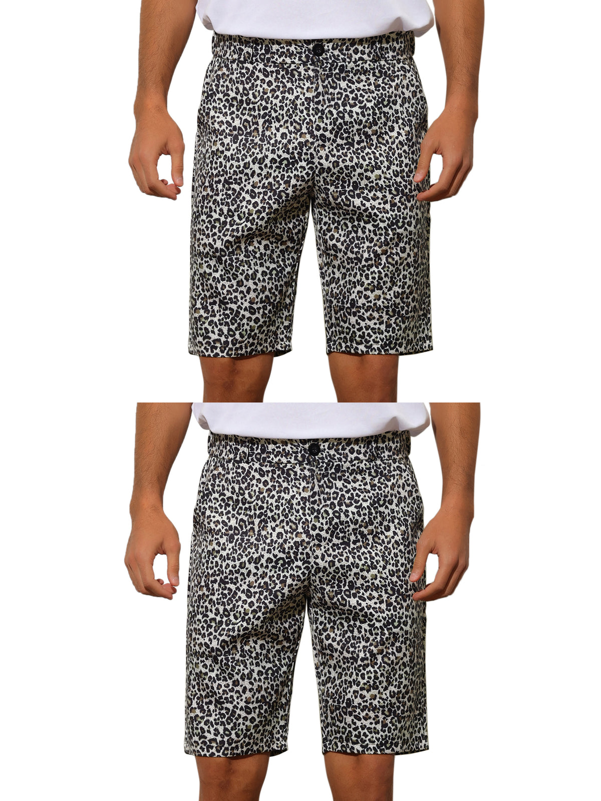 [PACK SALES] Men's 2 Pieces Regular Fit Summer Shorts Pants Animal Print Shorts