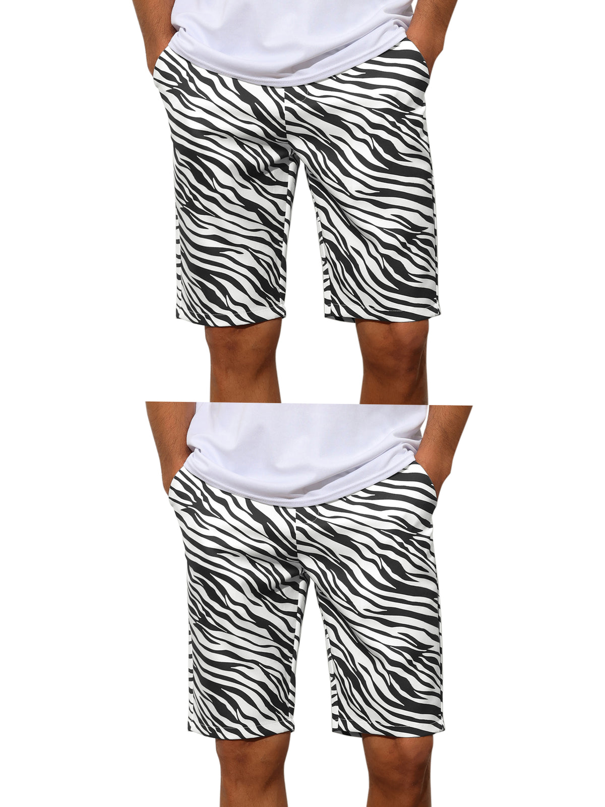 [PACK SALES] Men's 2 Pieces Regular Fit Summer Shorts Pants Animal Print Shorts