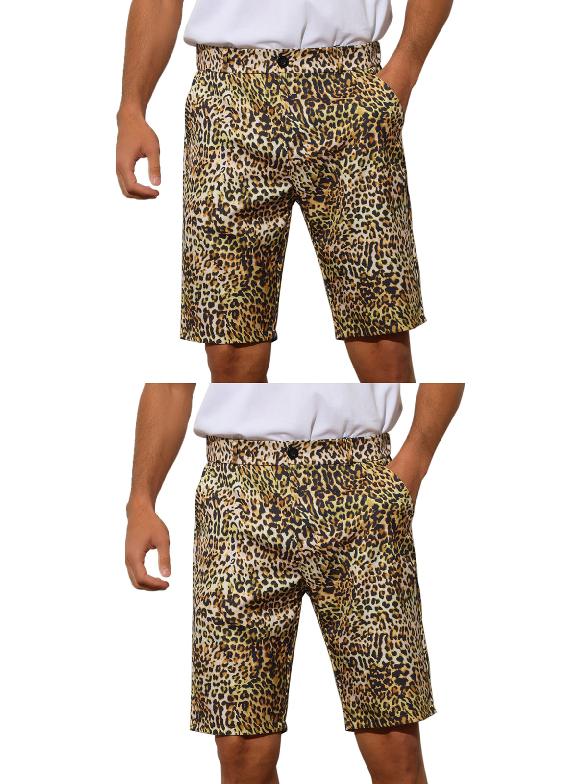 [PACK SALES] Men's 2 Pieces Regular Fit Summer Shorts Pants Animal Print Shorts