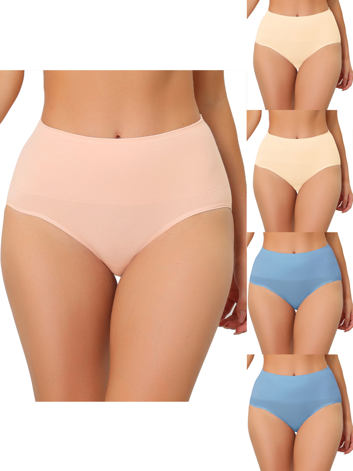 [PACK SALES] Women 5 Pieces High Waist Shaping Underwear Panties Breathable Brief