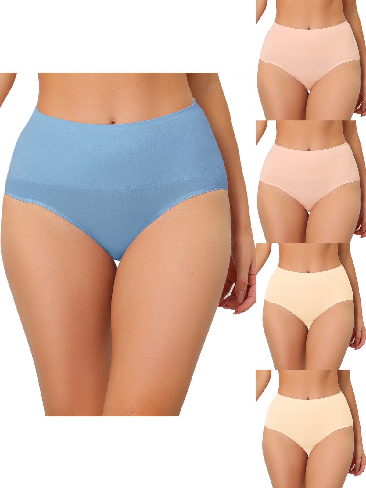 [PACK SALES] Women 5 Pieces High Waist Shaping Underwear Panties Breathable Brief