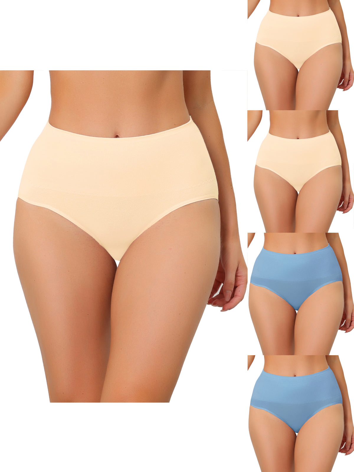 [PACK SALES] Women 5 Pieces High Waist Shaping Underwear Panties Breathable Brief