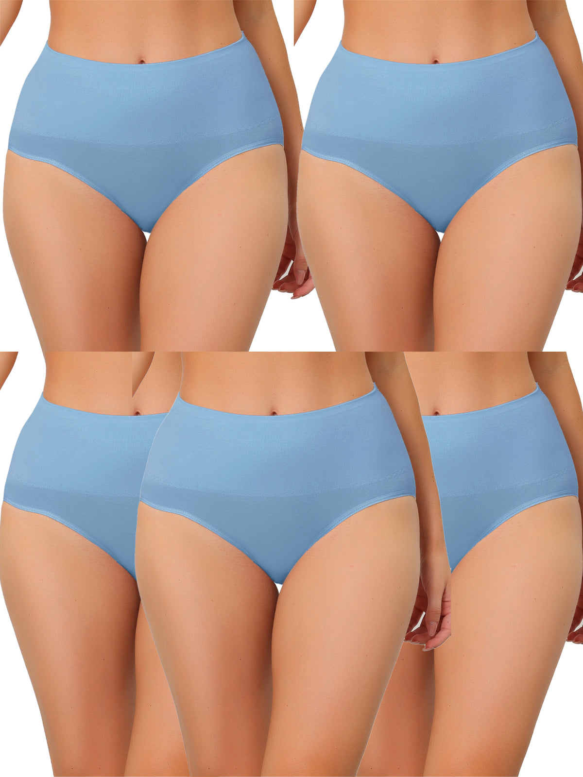 [PACK SALES] Women 5 Pieces High Waist Shaping Underwear Panties Breathable Brief
