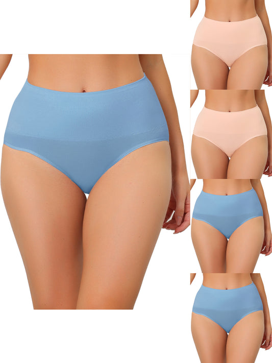 [PACK SALES] Women 5 Pieces High Waist Shaping Underwear Panties Breathable Brief