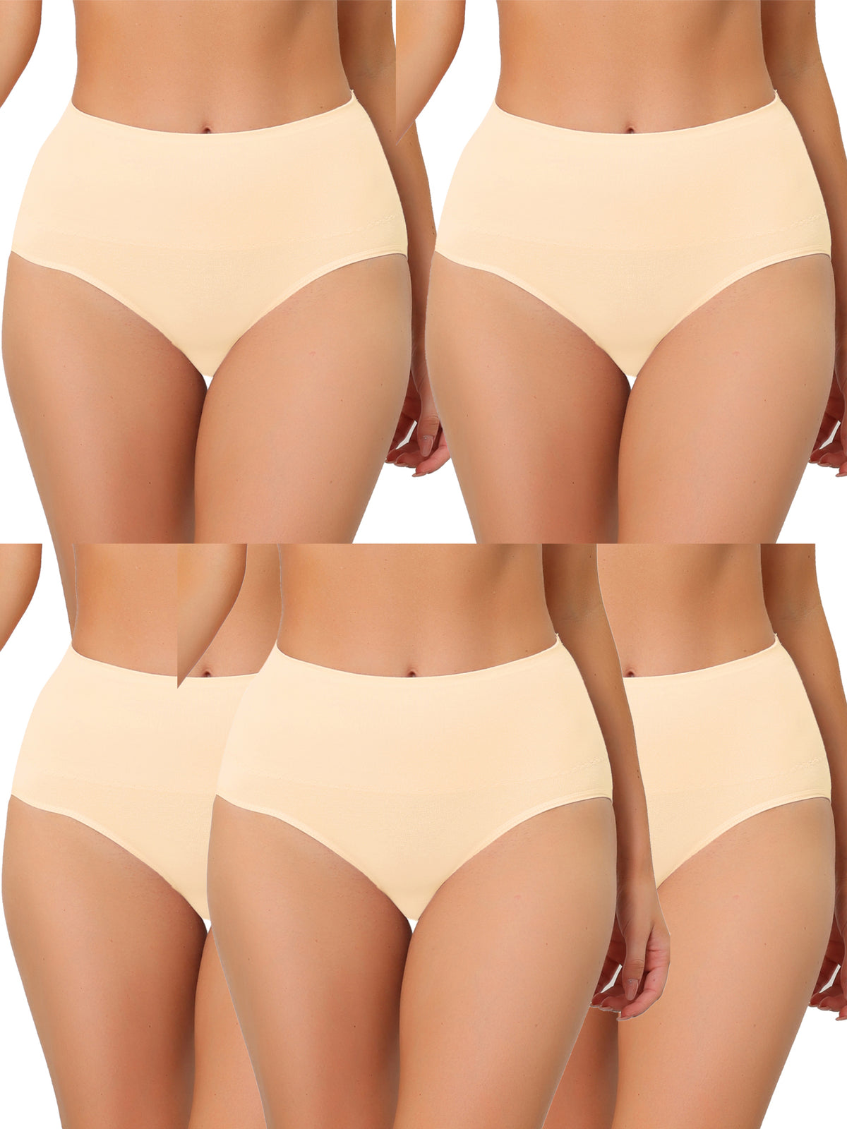 [PACK SALES] Women 5 Pieces High Waist Shaping Underwear Panties Breathable Brief