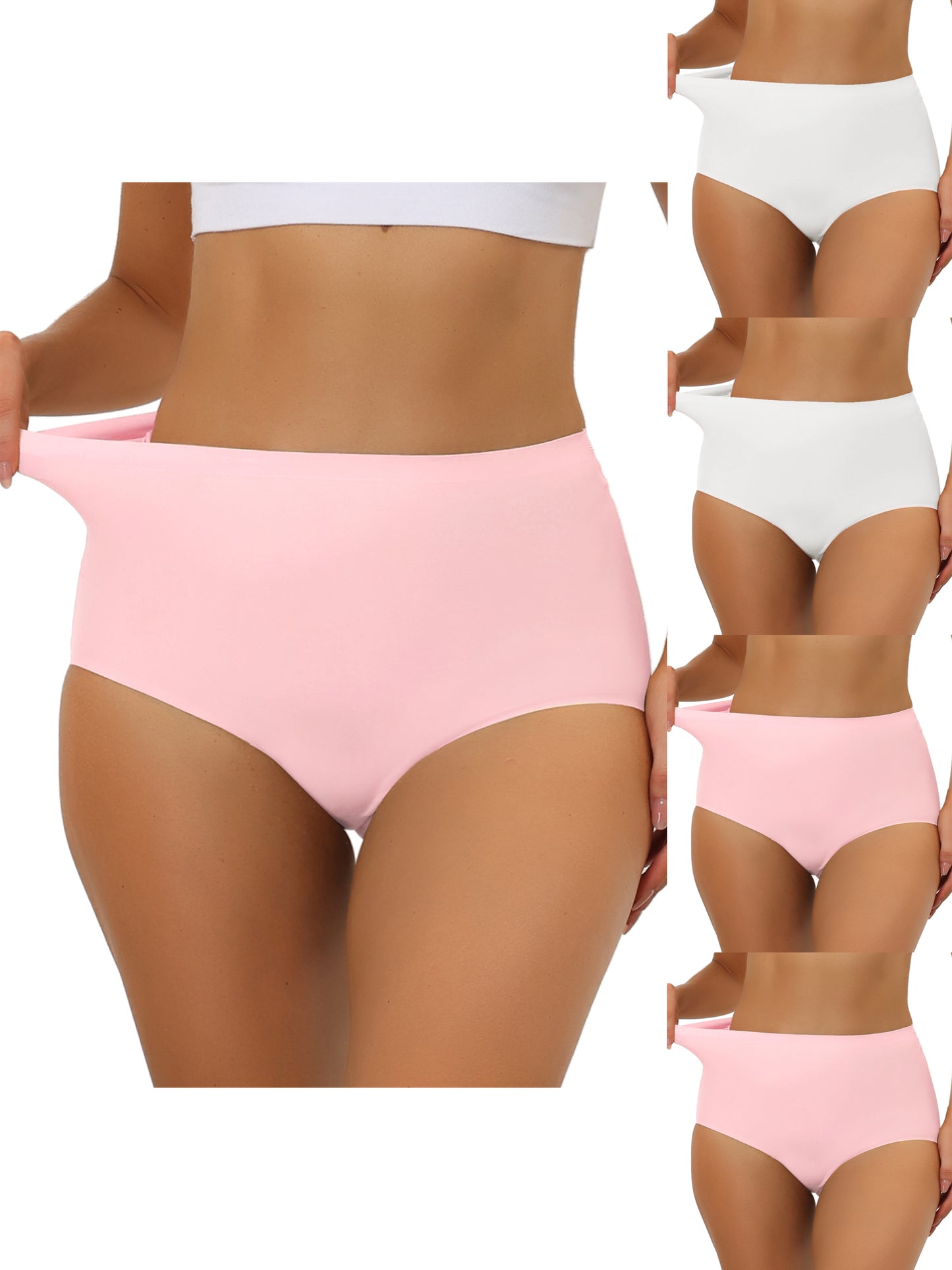 [PACK SALES] Women's 5 Pieces High-Waisted Unlined Brief No Show