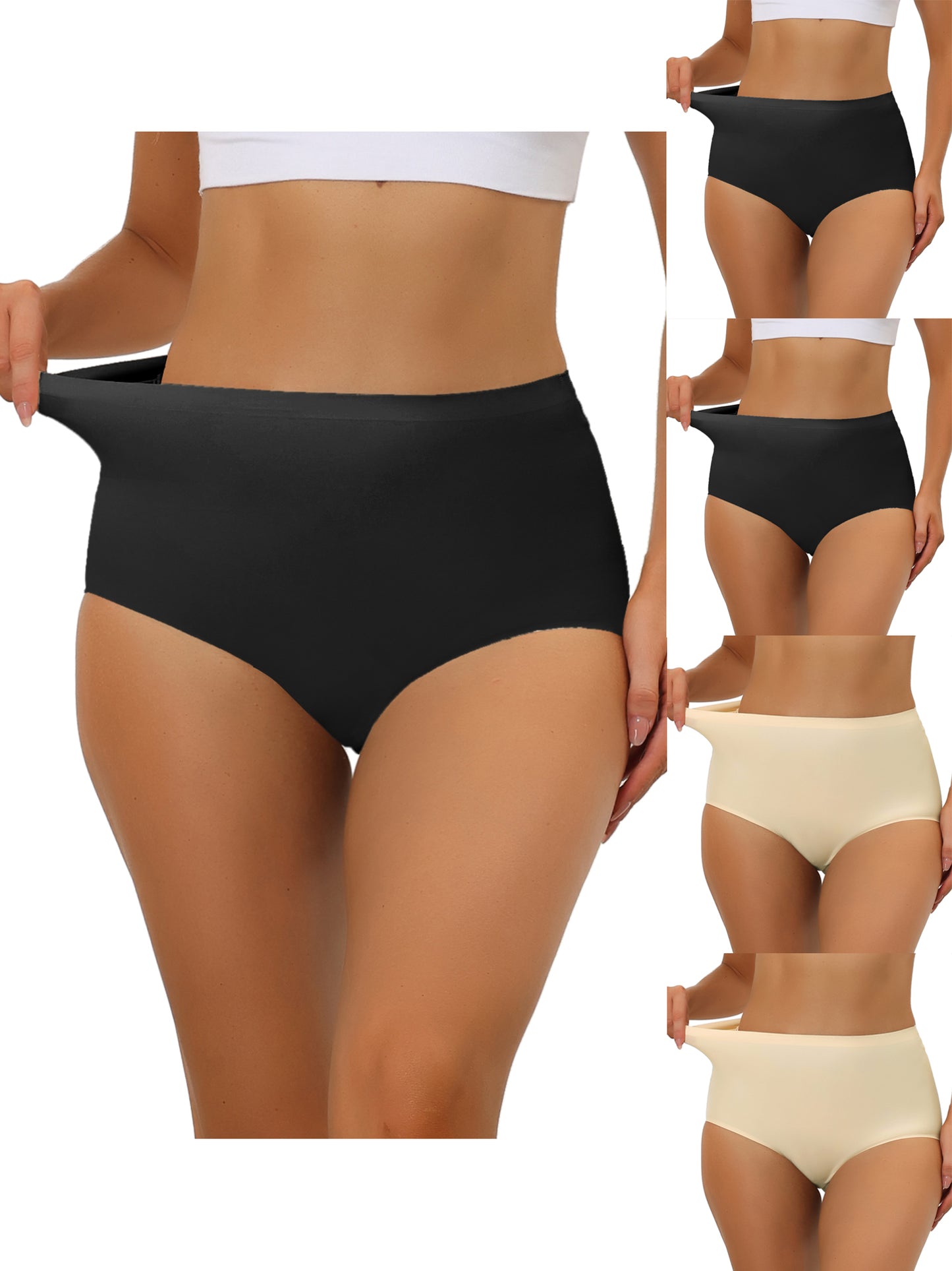[PACK SALES] Women's 5 Pieces High-Waisted Unlined Brief No Show