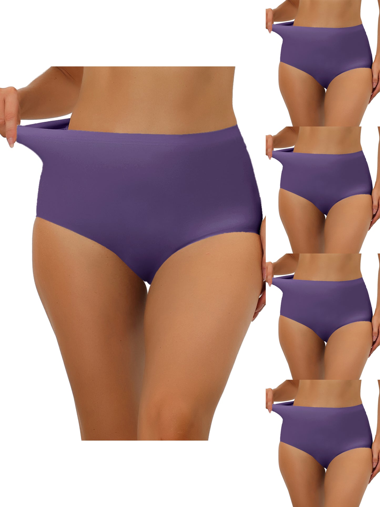 [PACK SALES] Women's 5 Pieces High-Waisted Unlined Brief No Show