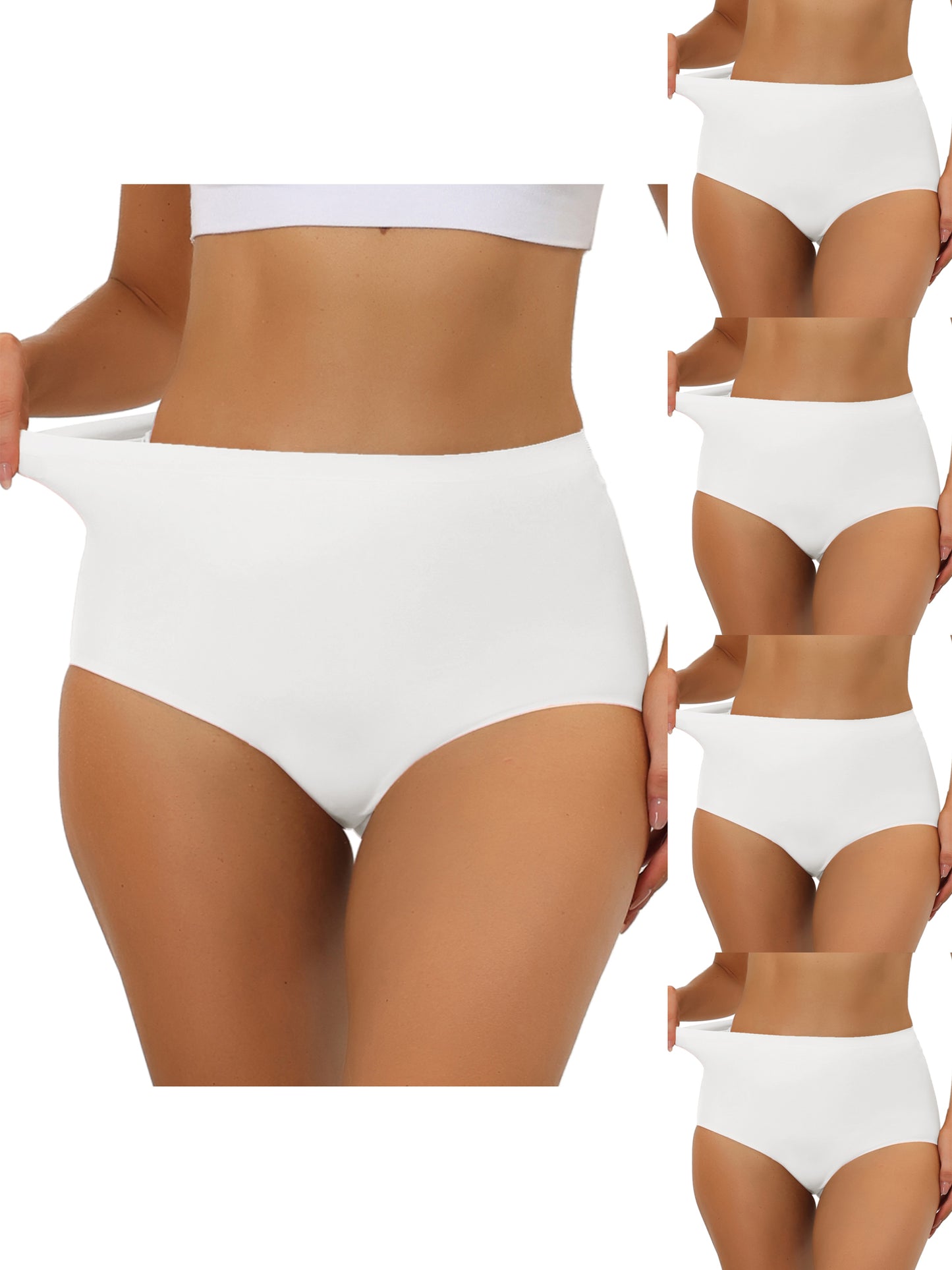[PACK SALES] Women's 5 Pieces High-Waisted Unlined Brief No Show