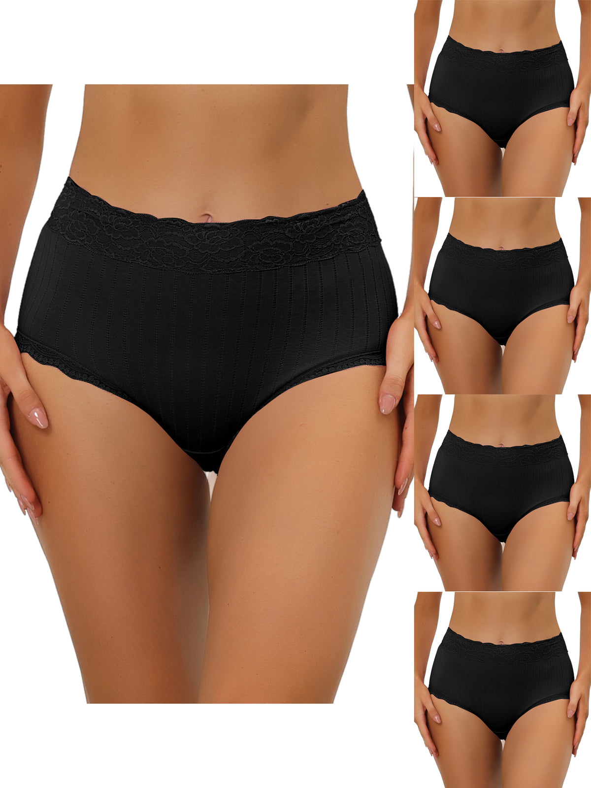 [PACK SALES] Women's 5 Pieces High Waist Underwear Briefs